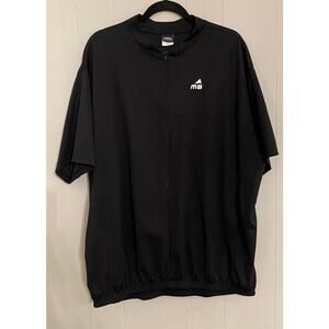 Mt Borah‎ Black Short Sleeve 3/4 Zip Cycling Biking Jersey Back Pockets USA 3XL